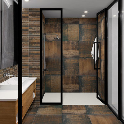 Common Core 24'' W x 24'' L Porcelain Metal Look Singular Tile