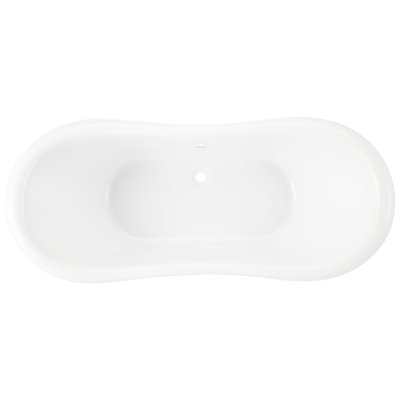 Rosalind 63"" Acrylic Pedestal Soaking Tub with Pre-Drilled Overflow Hole and Rolled Rim - Less Drain -  Signature Hardware, 481189