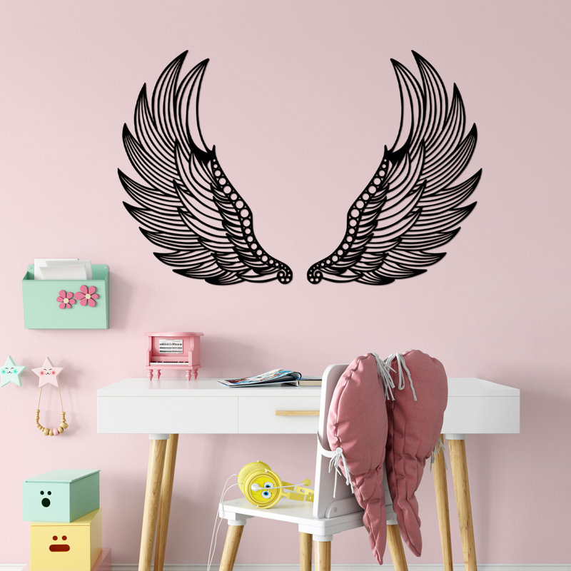 Elegant Decorative Metal Wall Accessory (2 Pieces), Black, 18.9 x 25.6 inches | 100% Metal, Thickness: 0.06 inches | Perfect for Home, Office, or Gallery Decor, Stylish and Durable Design