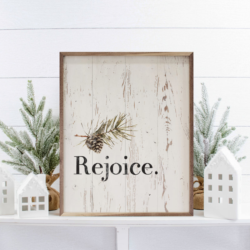 Rejoice Pinecone Whitewash, H 20 po x l 16 po