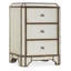 Arabella Mirrored Three-Drawer Nightstand