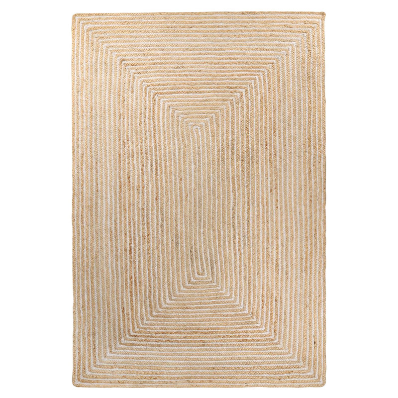 Tapis d'intérieur en jute tressé à la main Occoquan, Rectangle 8 pi x 10 pi