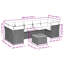  Ensemble de canapé de patio 8 pièces avec coussins en rotin de polyester noir