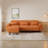 Drossart The 84.6-inch teddy fleece creative sofa can be assembled into a two-seater sofa plus a single couch with three waist pillows to perfectly stretch your waist for small apartment bedroom Spaces-1184265154