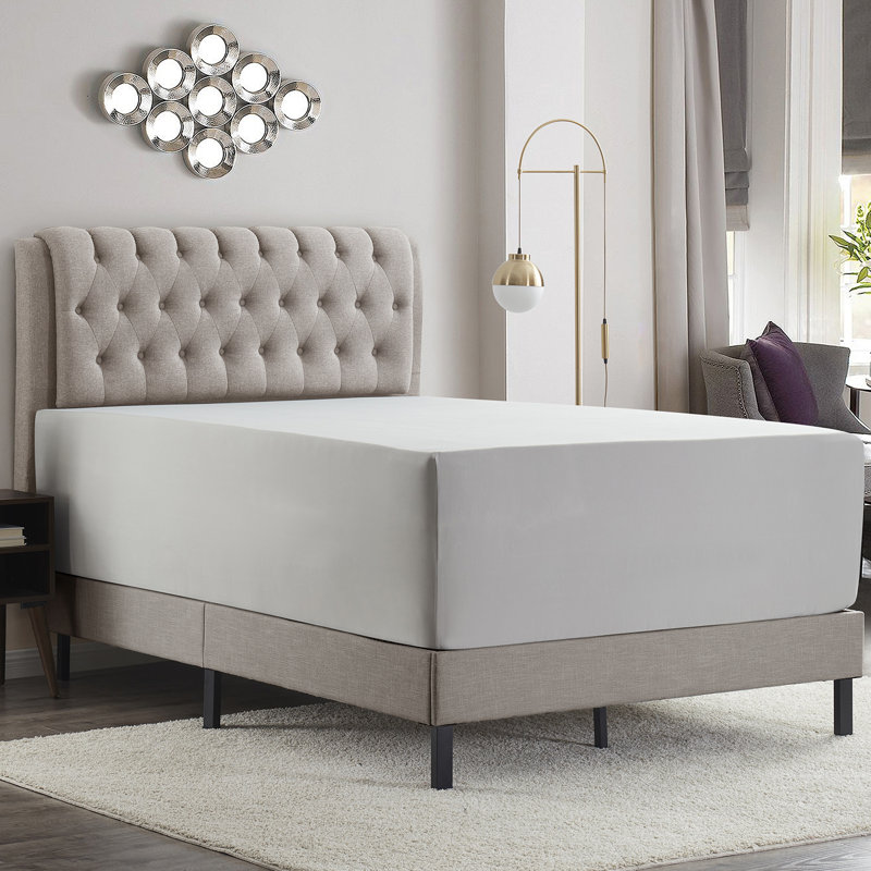 Empyrean Bedding Extra Deep Pocket Solid Fitted Sheet, Silver, Split King Fitted Sheet