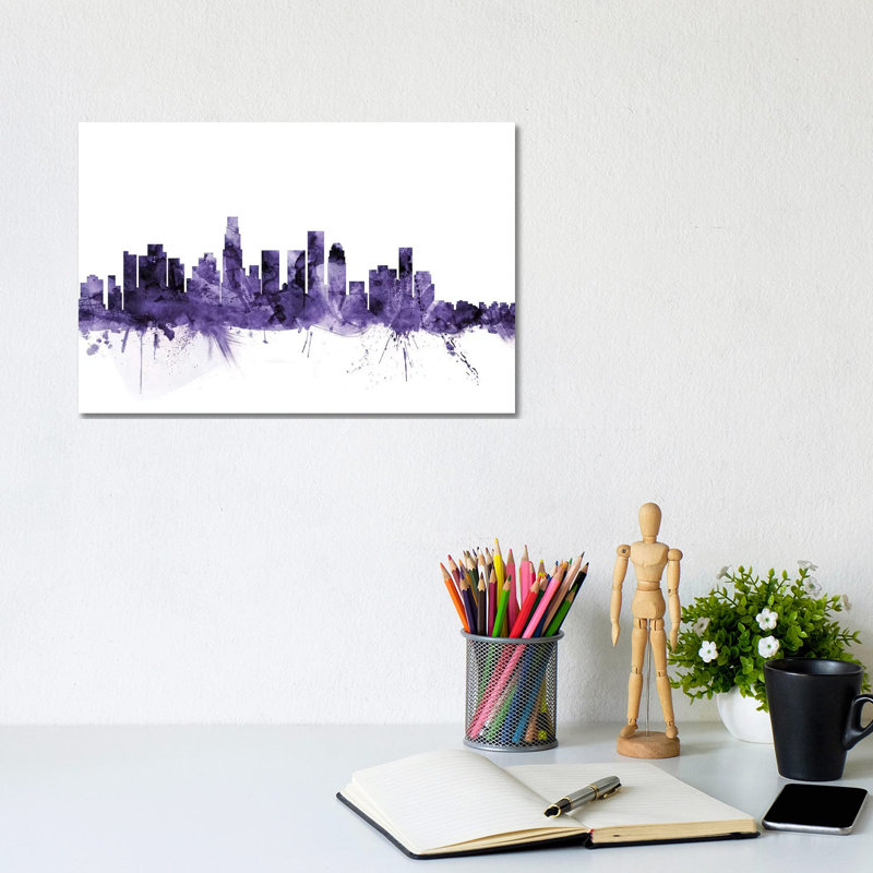 Los Angeles, California Skyline I by Michael Tompsett - Wrapped Canvas Gallery-Wrapped Canvas Giclée, 20.32 cm H x 30.48 cm W