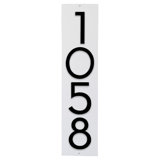 Floating Modern 3" Number Vertical Address Plaque (4 Digits)