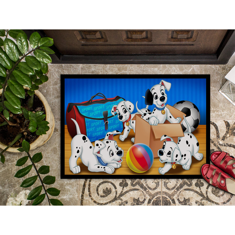 Tapis d'entrée antidérapant Kinzie, Rectangle 1 pi 6 po x 2 pi 3 po