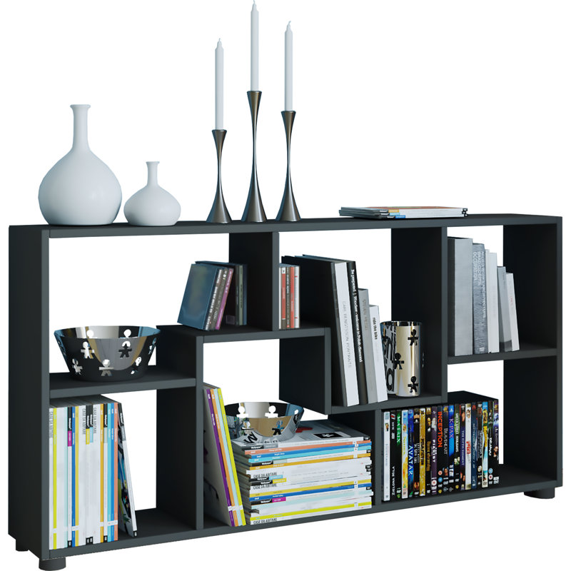 Sayida 62cm H x 117cm W Bookcase, Black