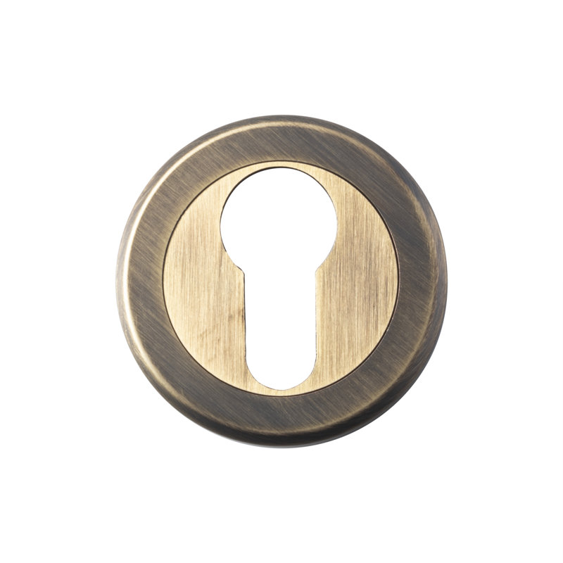 Serozzetta Rose / Rosette, Antique Brass - Euro