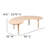Half-Moon Plastic Adjustable Height Kids Activity Table-49248628