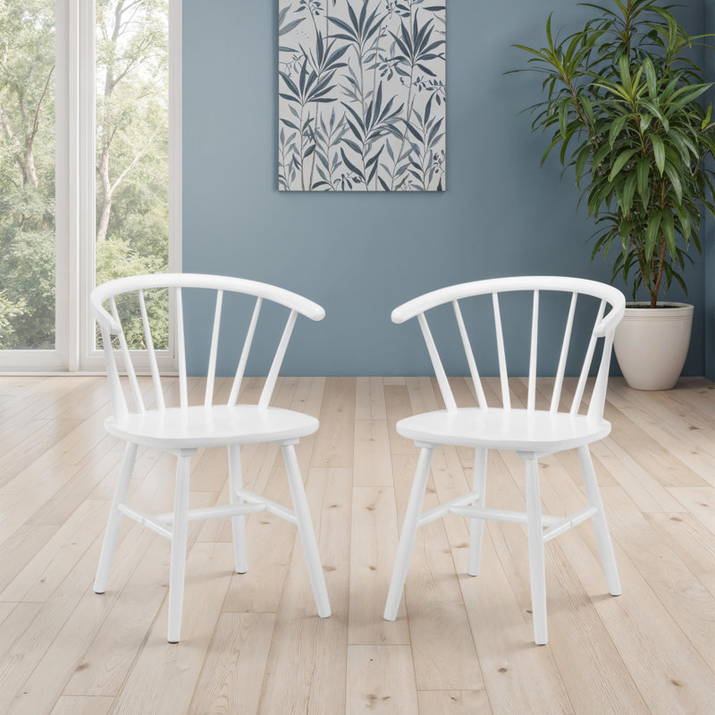 Amelda 46cm H Solid Wood Spindle Side Chair, White