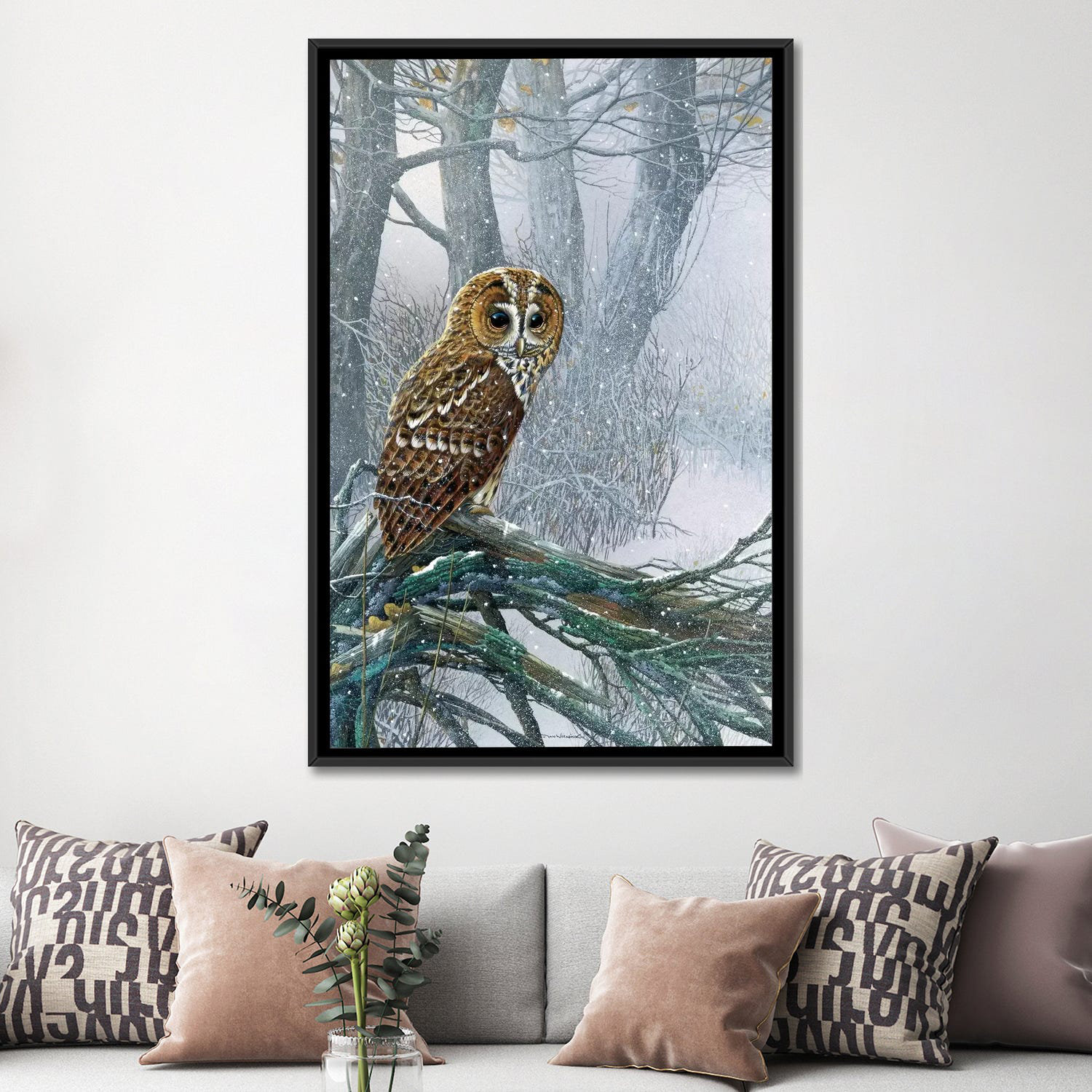 Buy: Let it Snow Winter Owl Winter Art Bird Lisa Audit