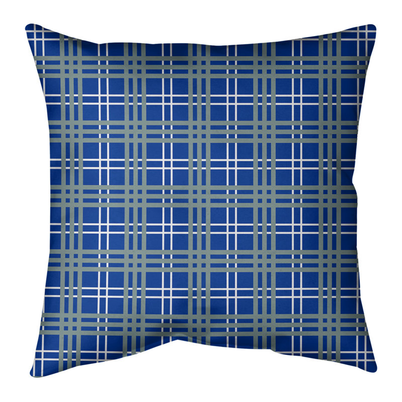 Coussin Los Angeles, 26 po x 26 po, Bleu marine foncé Dallas, Polyester/ Bourre en polyester