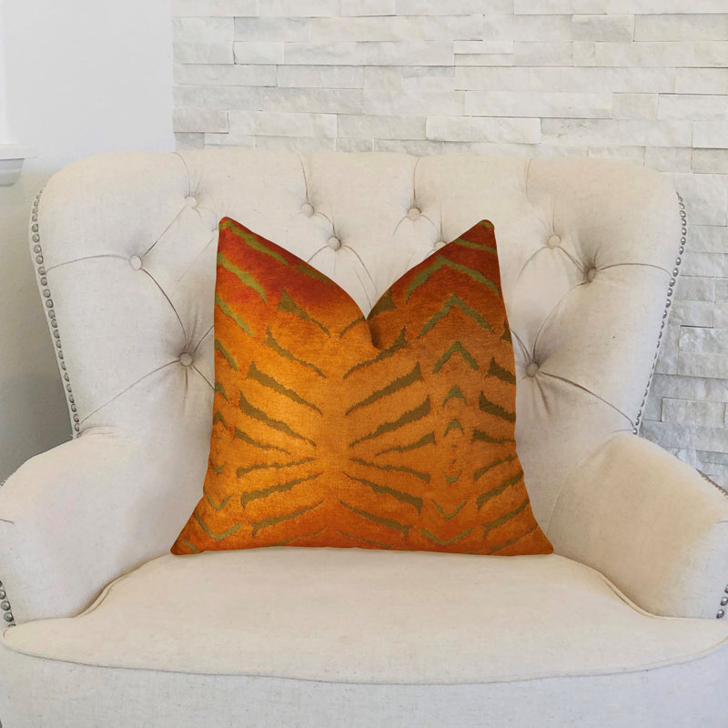 Magnetism Geometric Reversible Throw Pillow, 12" H x 25" W