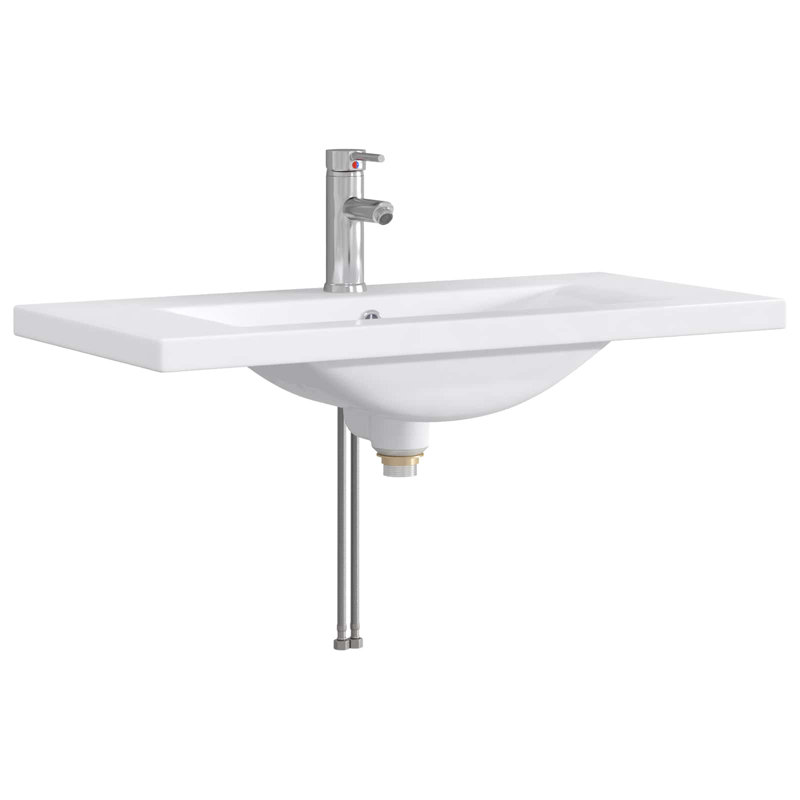 Belfry Bathroom 400mm W Metal Sink, Chrome