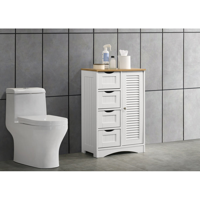 Danna Bathroom Cabinet, White/Oak