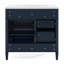 Ensemble de meuble-lavabo simple 36 po avec plateau en résine Eassa-2040163070-2040312158