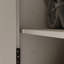 Elegant Two-Door Bathroom Cabinet With Cutout Panels & Dual Drawers