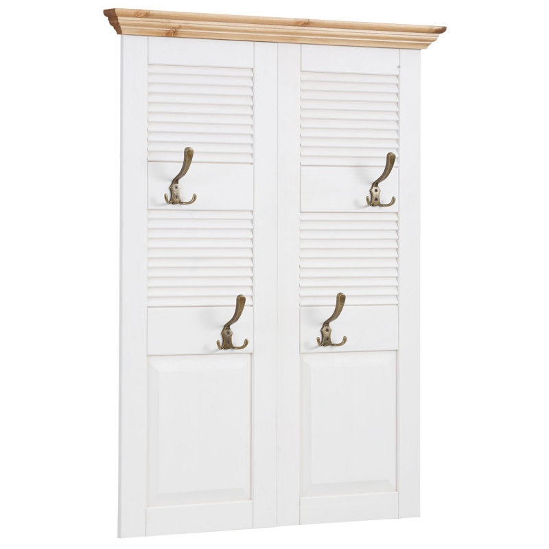 2 Doors with Hooks, White