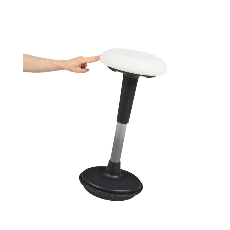Adjustable Height Ergonomic Active Stool, White