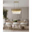 7 - Light Unique / Statement Geometric Chandelier with Crystal Accents