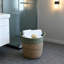 Grand, moyen, petit, 3 pièces, panier de rangement en algues tissées à la main avec poignées, grand panier à linge tissé, cache-pot, organisateur de maison décoratif pour la chambre à coucher, la salle de bain et le salon