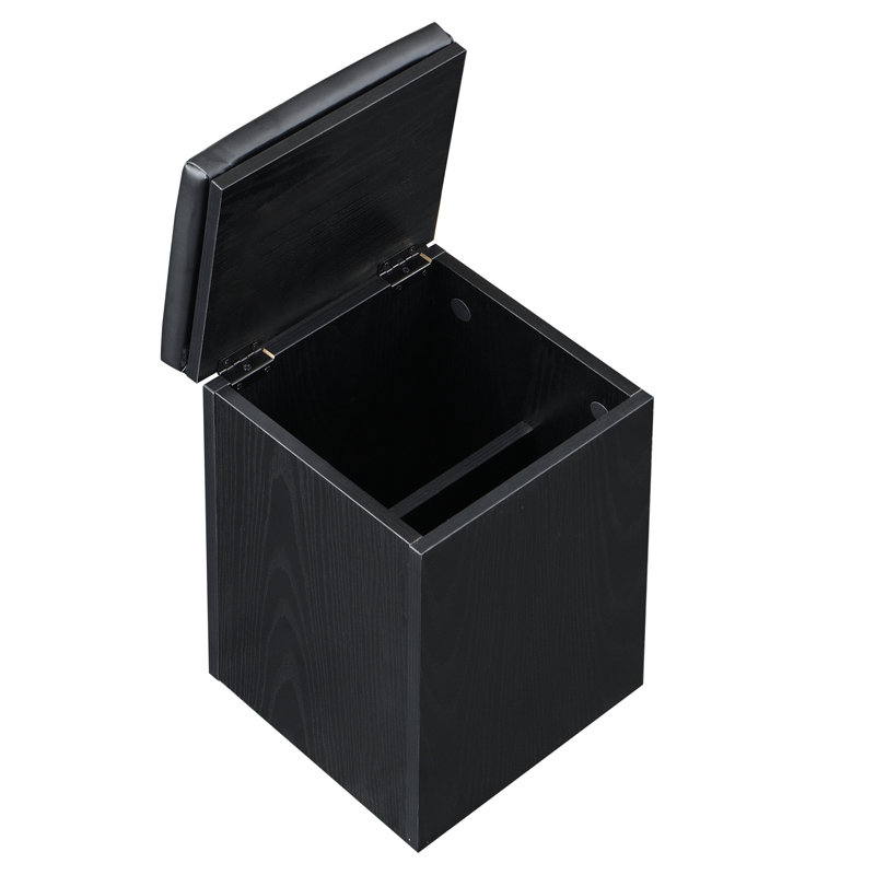Table basse multifonctionnelle à plateau relevable avec rangement dissimulé et tabourets, Noir