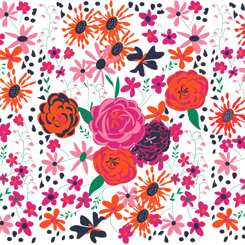 «Reita Vy La Bloomimg Love 1» par Vy La, reproduction sur toile tendue, H 12 po x l 12 po, Non, Toile tendue