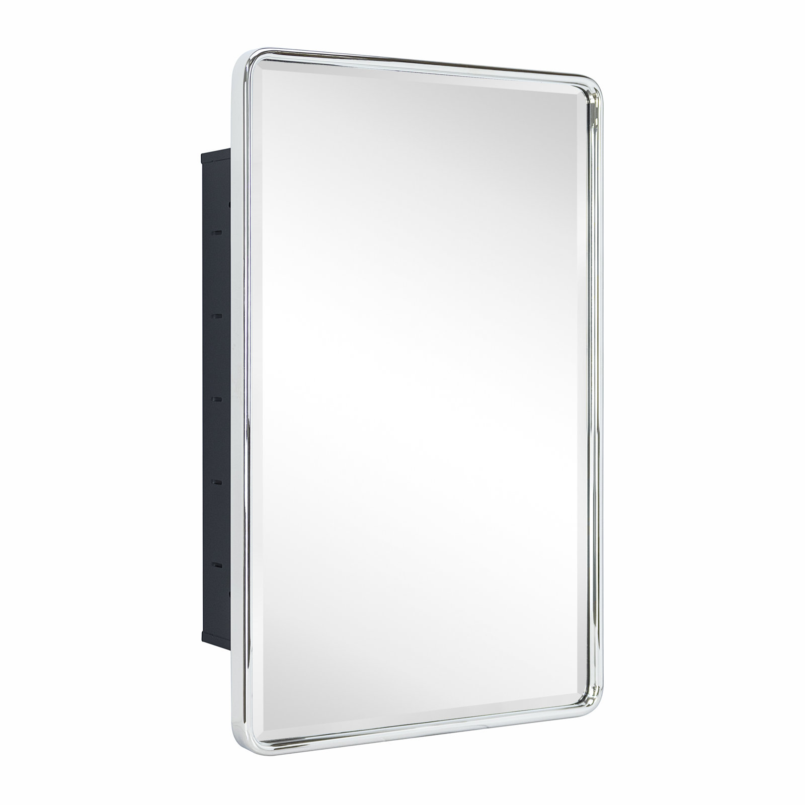 Recessed Medicine Cabinet, Chrome, 24" H x 16" W