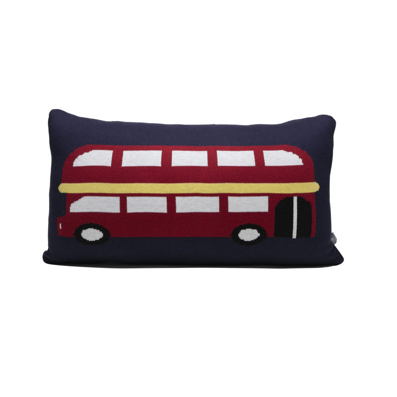Cotton Blend Reversible Throw Pillow