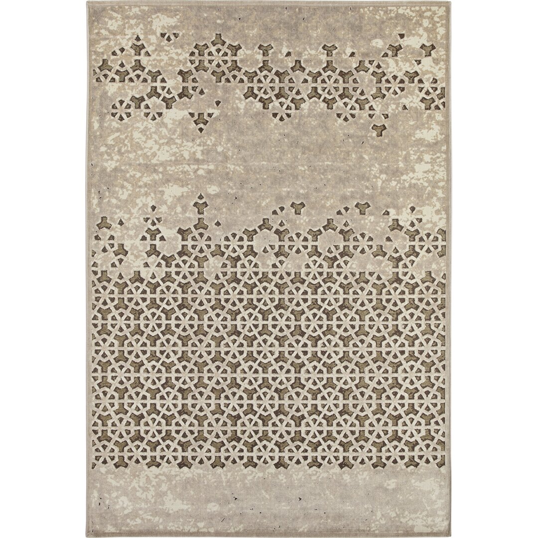 Flachgewebe-Teppich Marasco in Beige