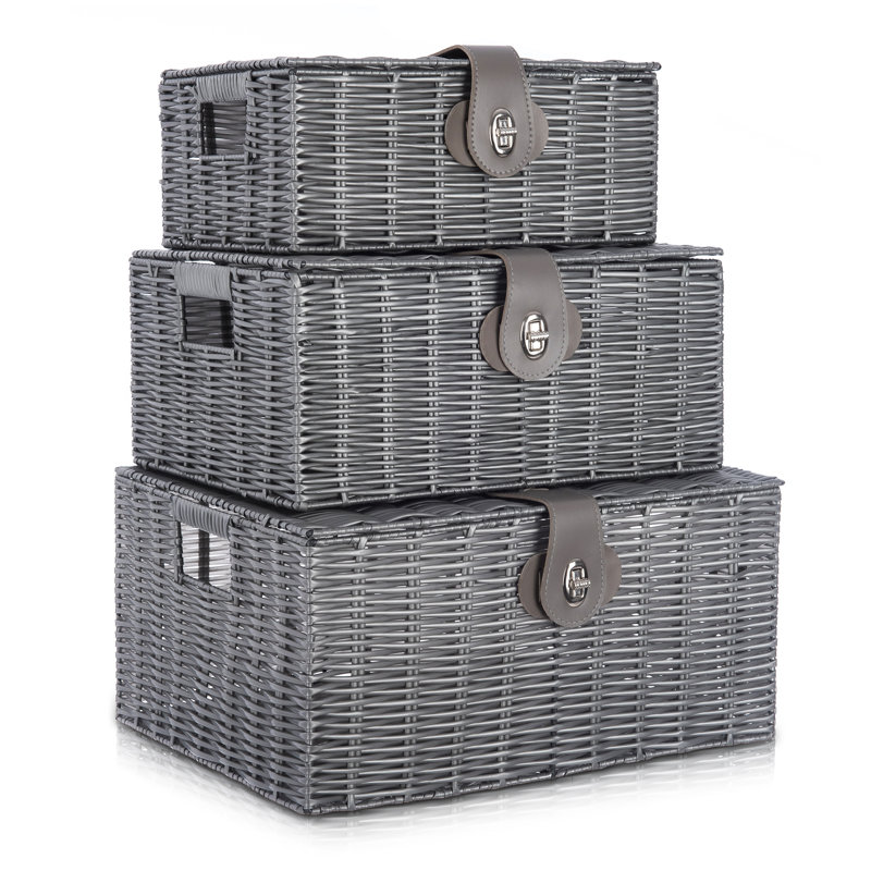 Laundry Set with Handles, Grey