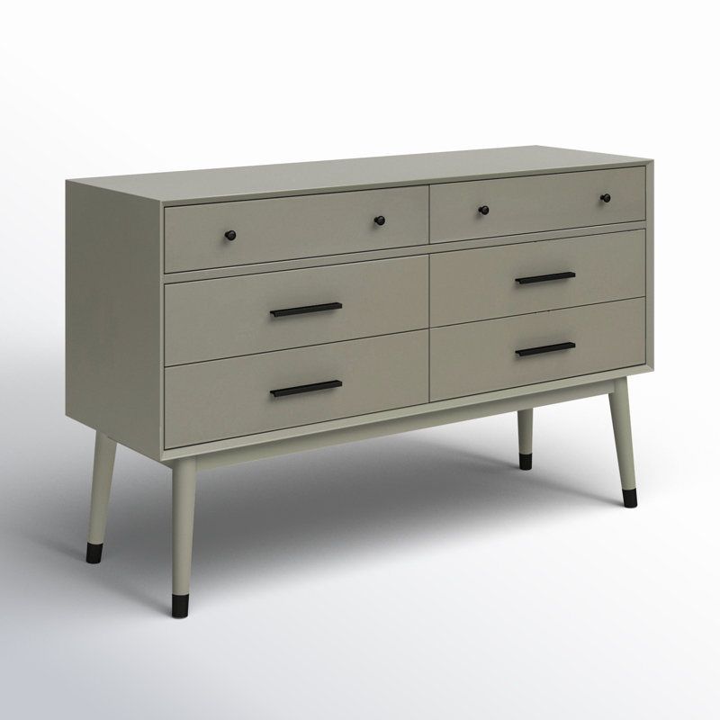 Samuel 56'' W 6 - Drawer Dresser, Dark Gray