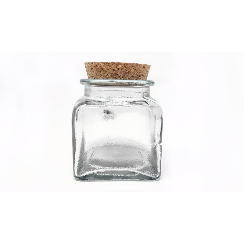 Glass Jar, 10.5cm H x 7cm W x 7cm D