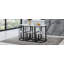 Ensemble de table de salle à manger moderne de 6 pièces avec 6 pièces pour 6 personnes en noir et blanc de qualité supérieure TopMAX (noir SKU: SP000017)-1427723593-1427723594