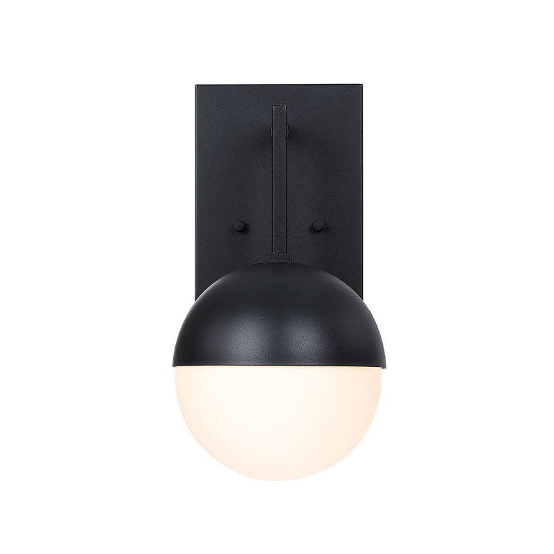 Zyta Steel Wall Light, Black
