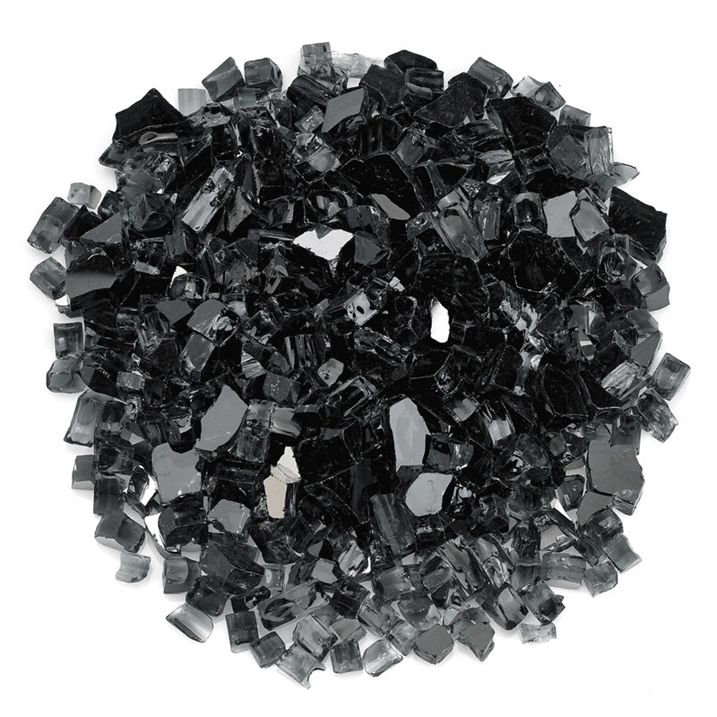 10 lb Verre de feu réfléchissant, Noir, noir, noir, noir