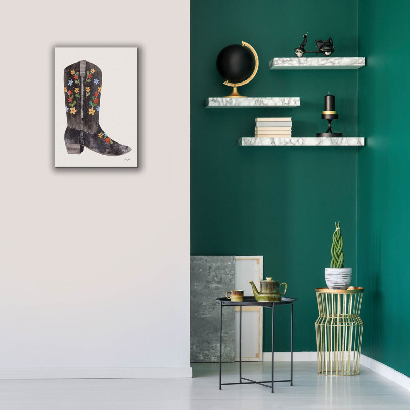  «Western Cowgirl Boot 3» par Courtney Prahl, art mural sur toile, 18 po x 26 po, H 26 po x l 18 po