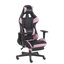 Beliani Adjustable Faux Leather Swiveling PC & Racing Game Chair with Footrest