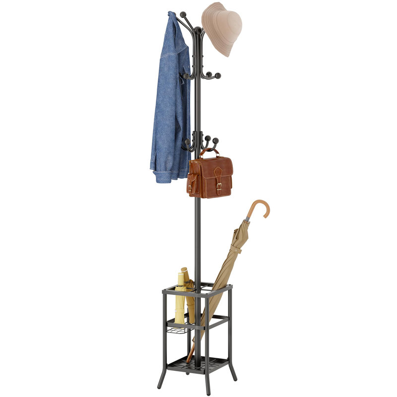 Metal Freestanding Coat Rack, Black