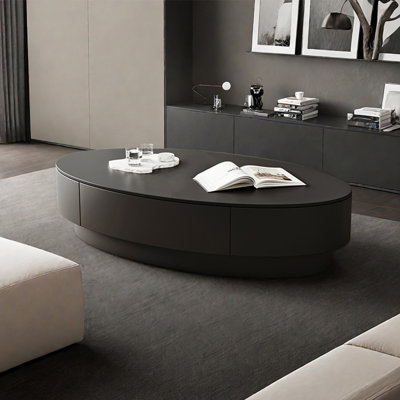 Italian light luxury oval rock table