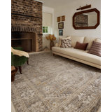 Tapis taupe / multicolore Chris Loves Julia x Loloi Ida