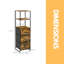Anara 155cm H x 44cm W Steel Etagere Bookcase