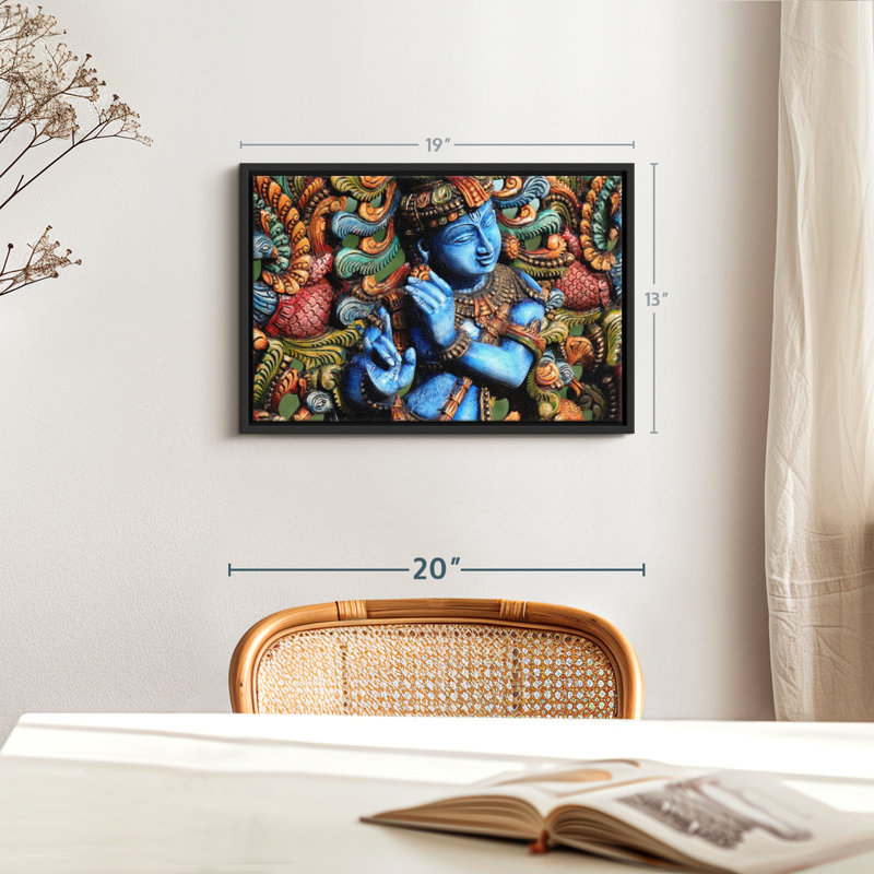 Beautiful Krishna, reproduction sur toile, H 13 po x l 19 po