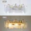 Lustre à intensité variable à 3 lumières de luxe moderne avec détails en cristal