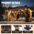 13 Ft. W X 10 Ft. D Double Roof Gazebo With String Lights