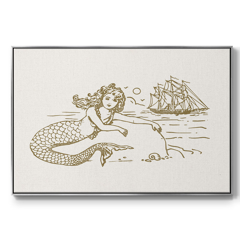 Sunning Mermaid I, Argent, H 17 po x l 25 po x P 2 po