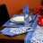 Marcey Floral Block Print Set of Four Set of Four Cotton Napkins