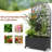 34 X 15.75 X 72 In. Iron Rolling Planter Box With Trellis